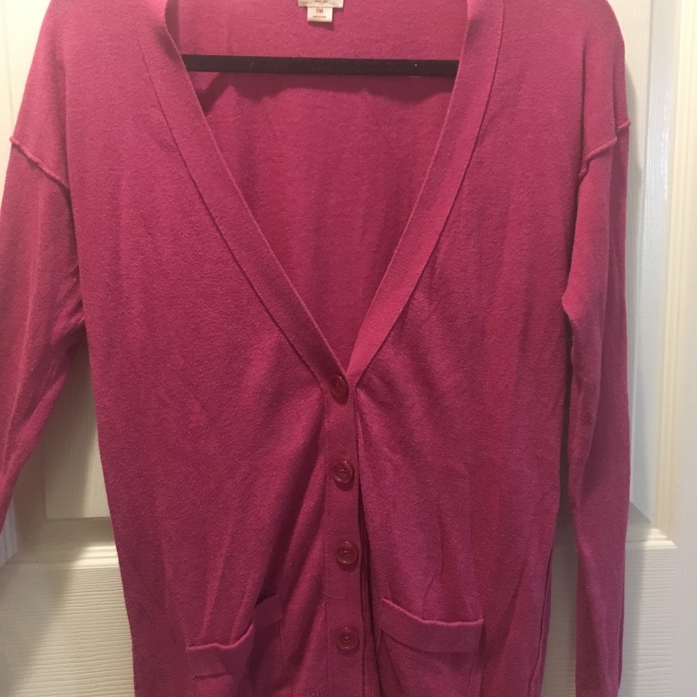 Pink button down cardigan